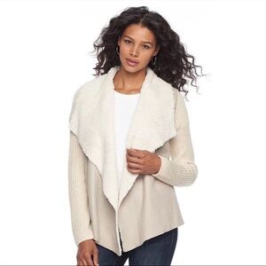Joan Vass Napa Valley Sherpa sweater jacket
